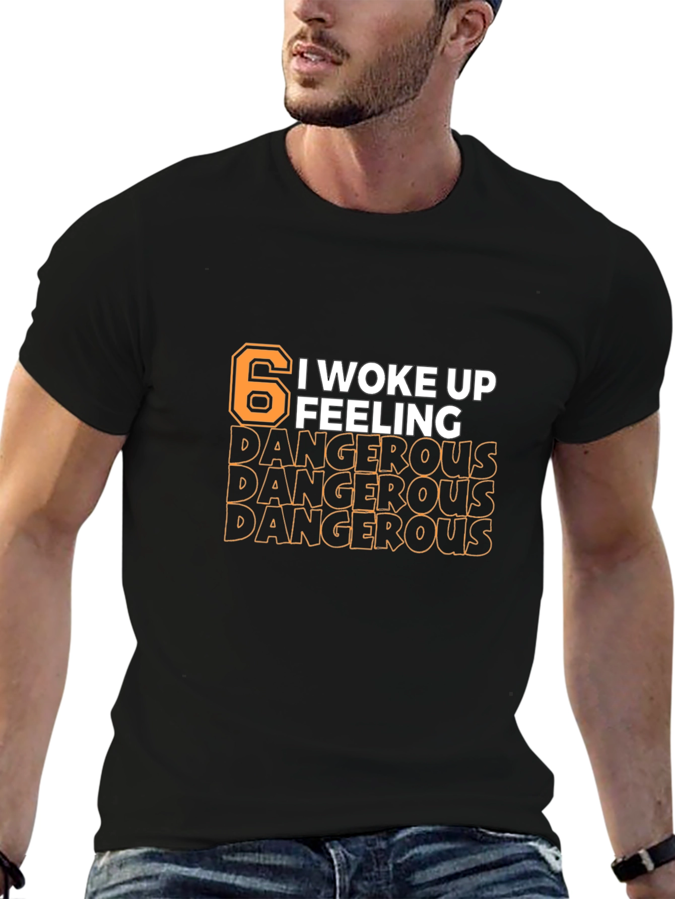 6 Feeling Dangerous Black Graphic Tee