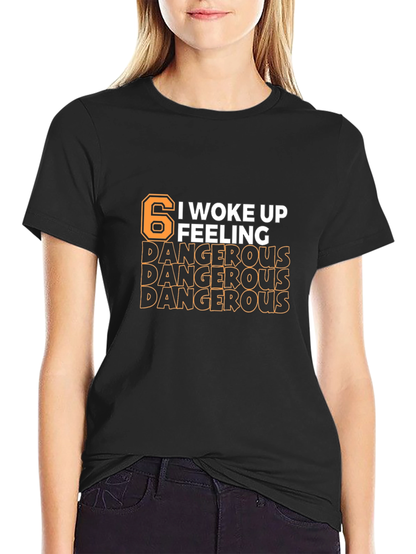 6 Feeling Dangerous Black Graphic Tee