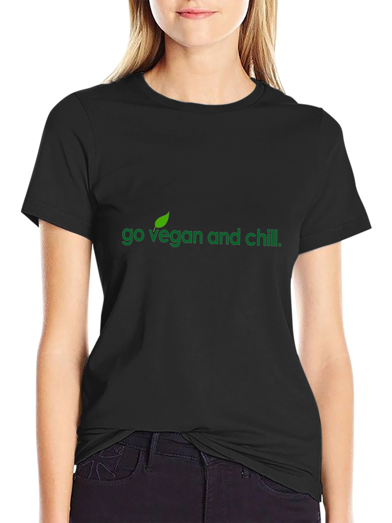 Go Vegan and Chill Black T-Shirt