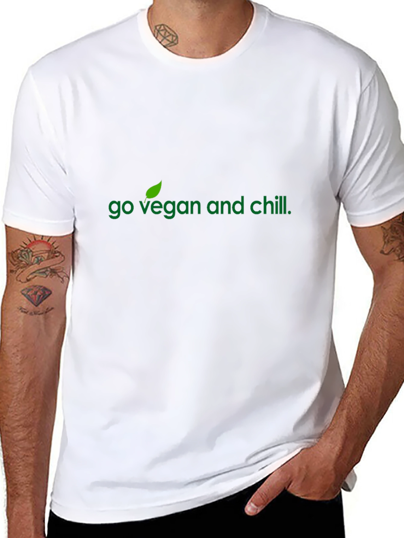 Go Vegan and Chill Black T-Shirt