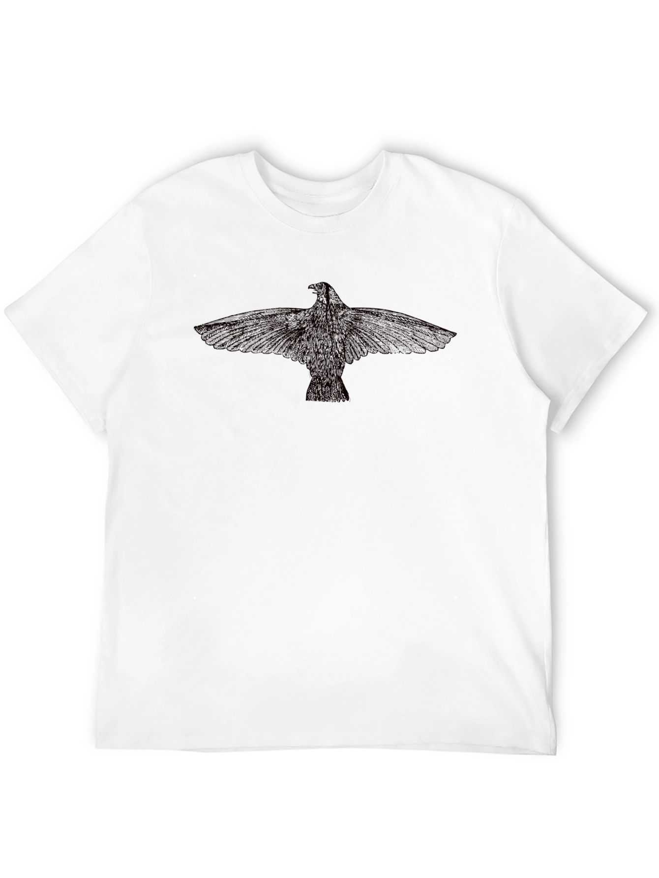 Black Bird Print Tee - Graphic T-Shirt