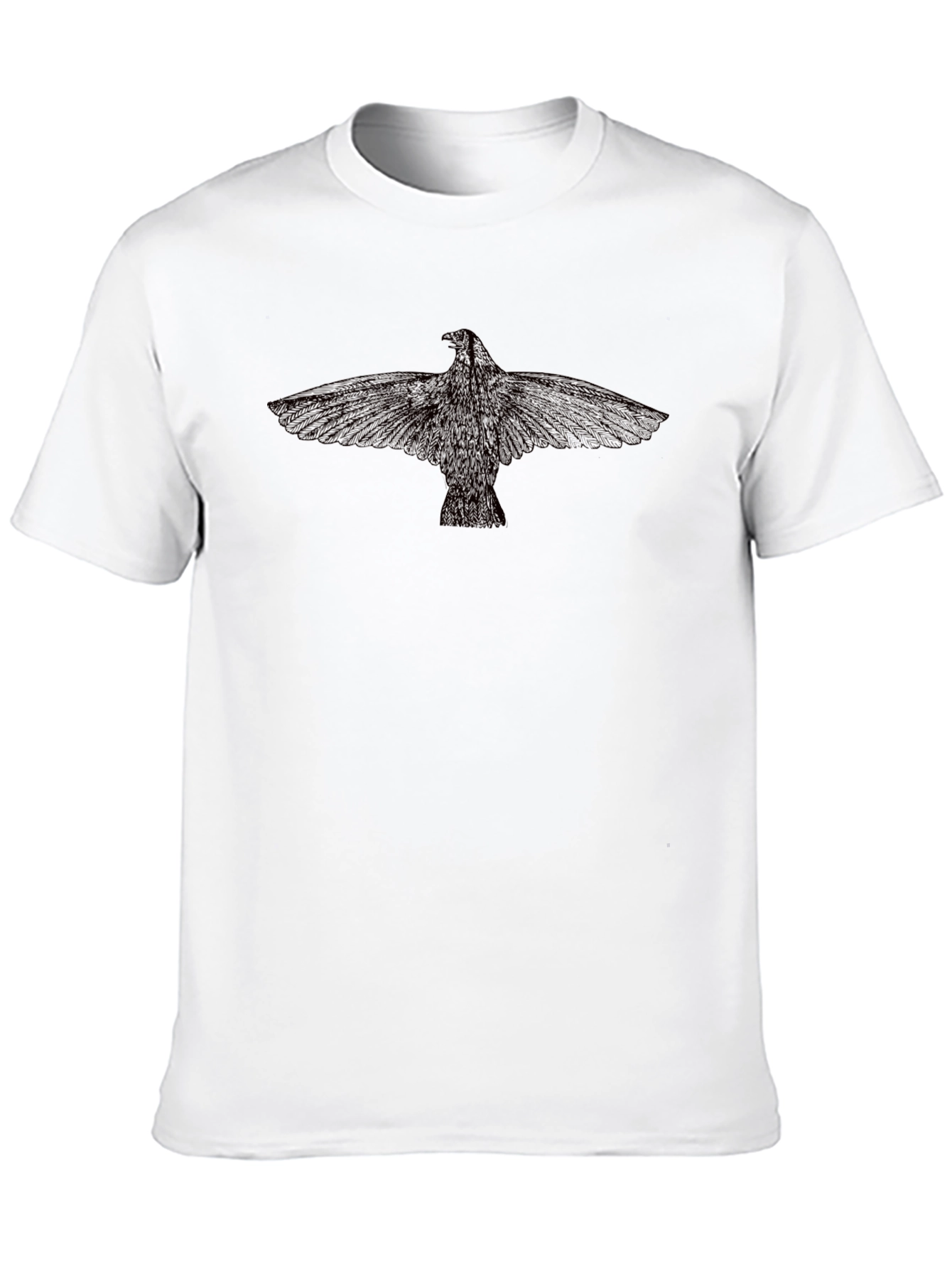 Black Bird Print Tee - Graphic T-Shirt