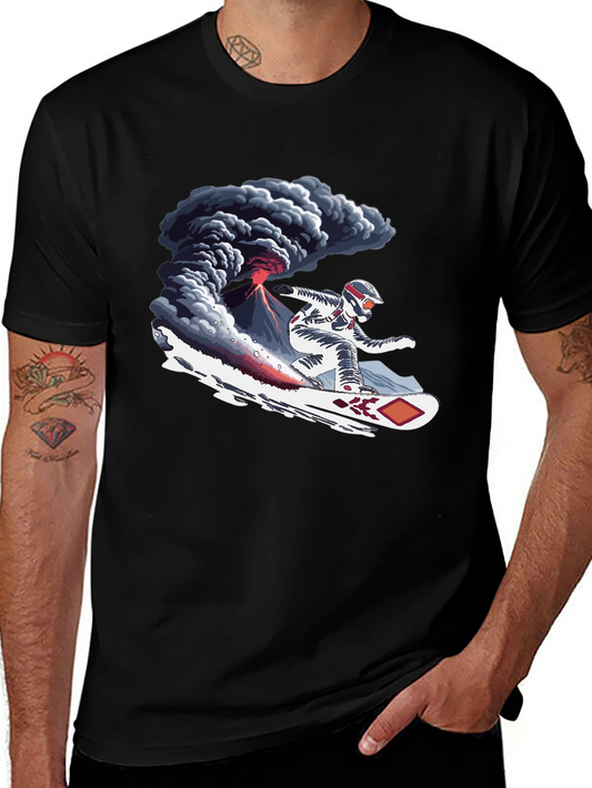 Volcano Snowboard T-Shirt - Extreme Sports Graphic Tee