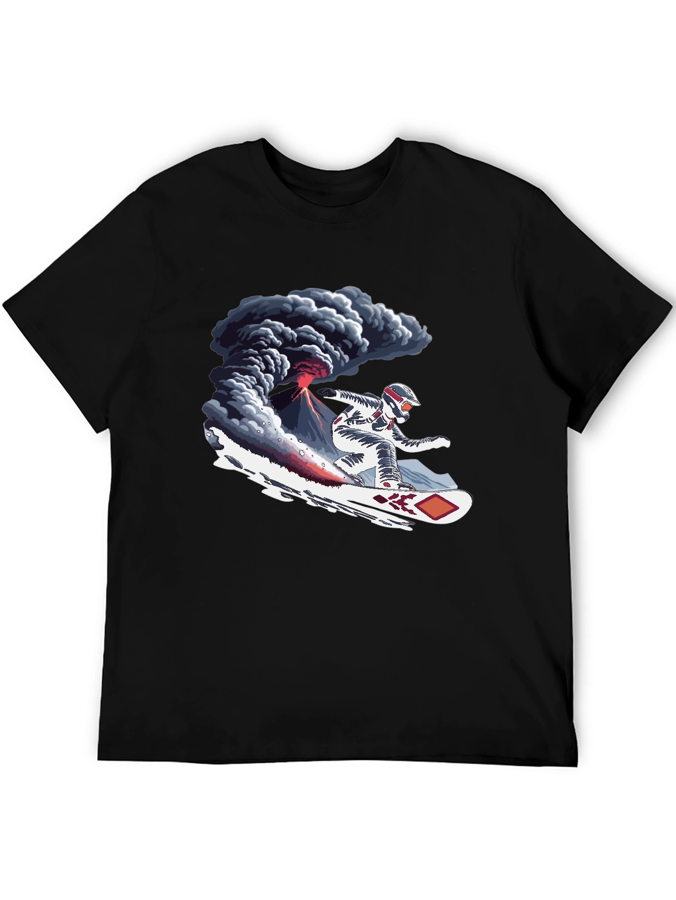 Volcano Snowboard T-Shirt - Extreme Sports Graphic Tee