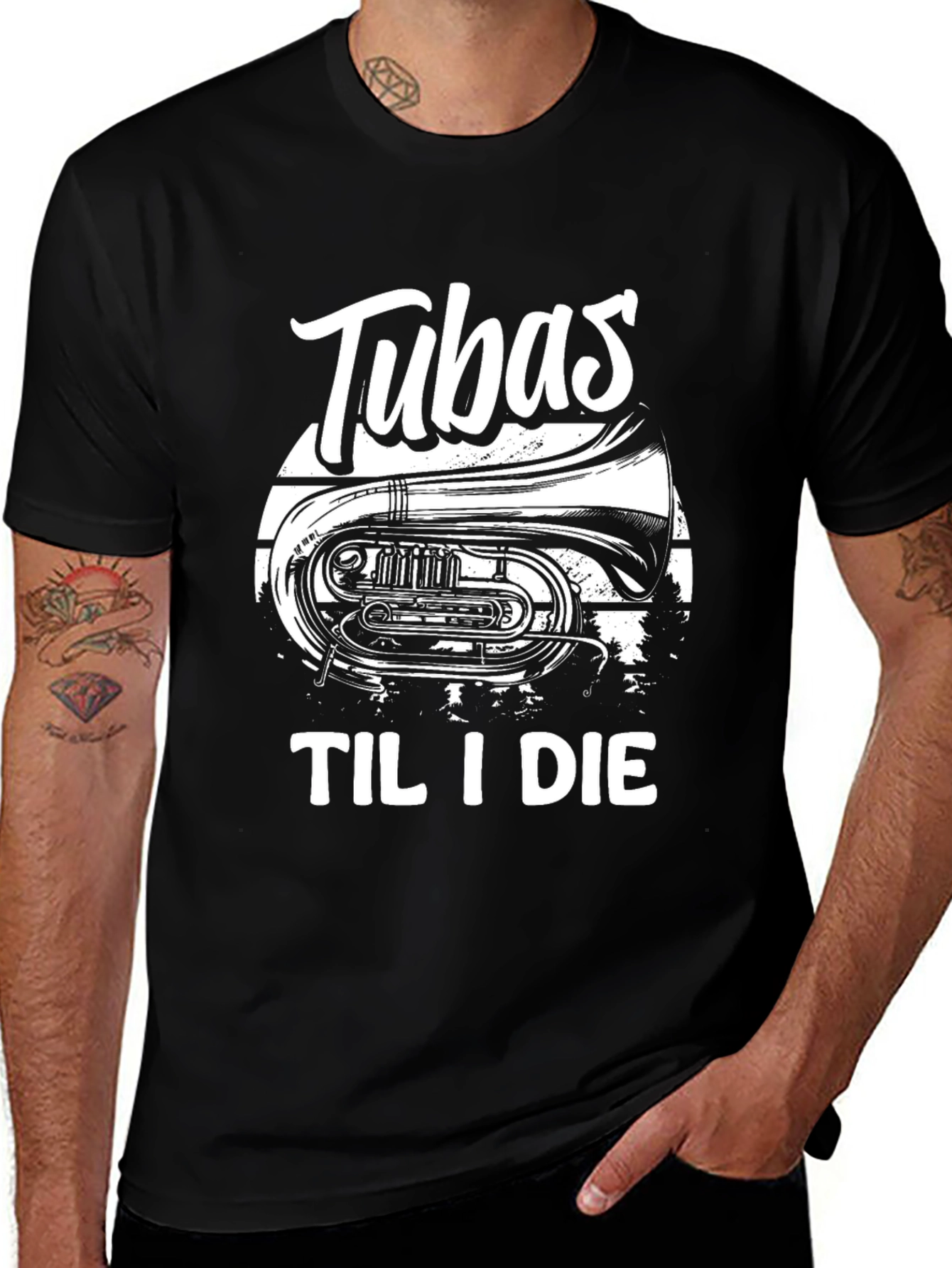 Tubas Til I Die Black T-Shirt