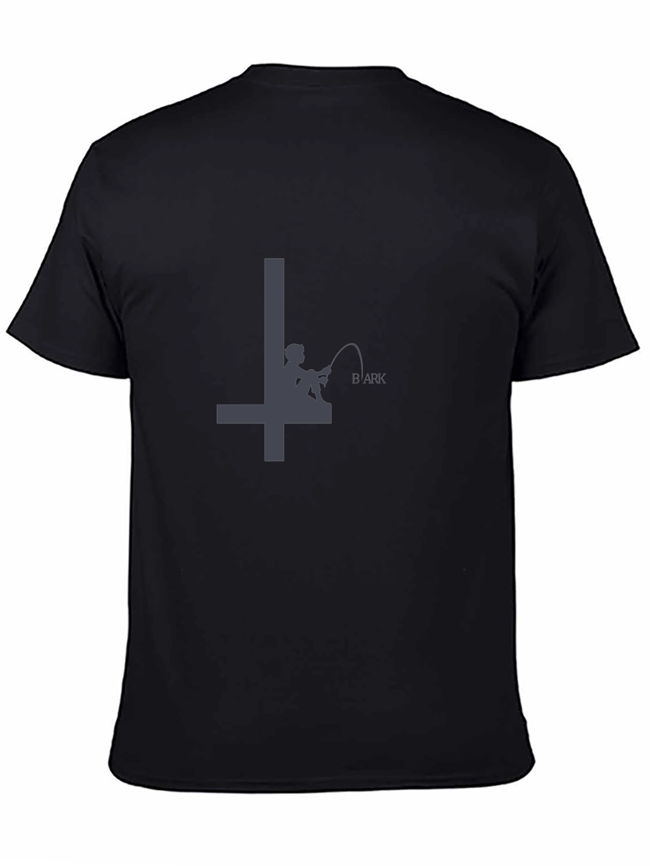 Mens Black Graphic Tee - Fisherman BArk Design