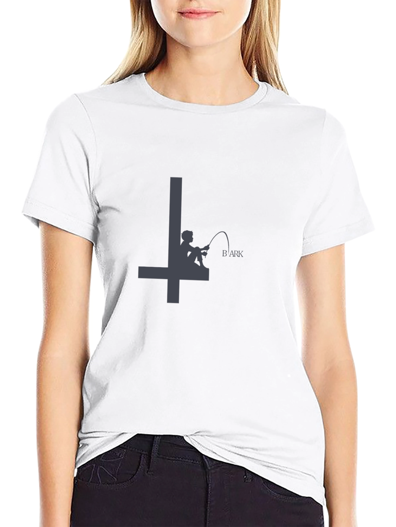 Mens Black Graphic Tee - Fisherman BArk Design