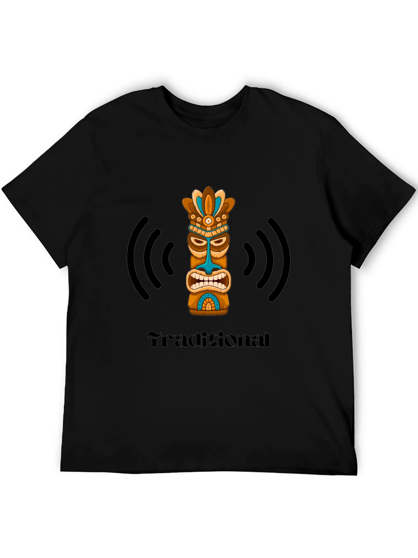 Traditional Tiki Black T-Shirt