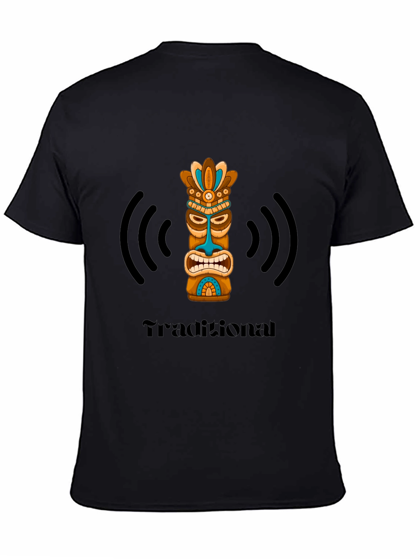 Traditional Tiki Black T-Shirt