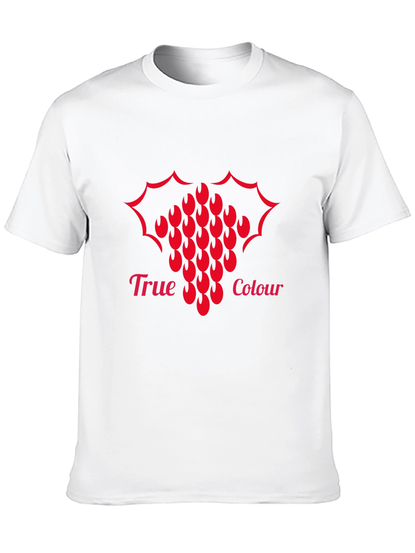 True Colour Graphic Tee - Bold Red Design