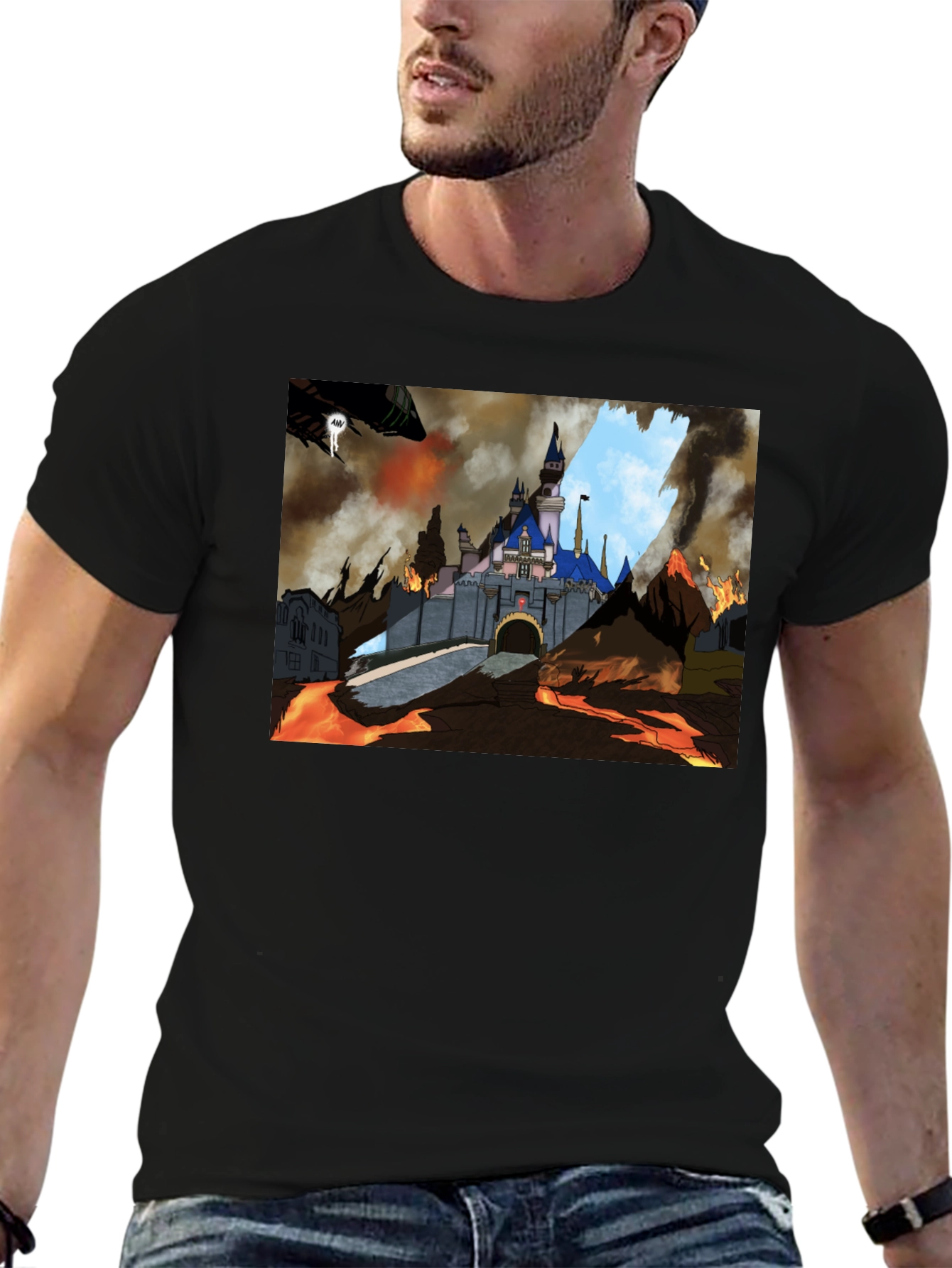 Castle Disaster Graphic Tee