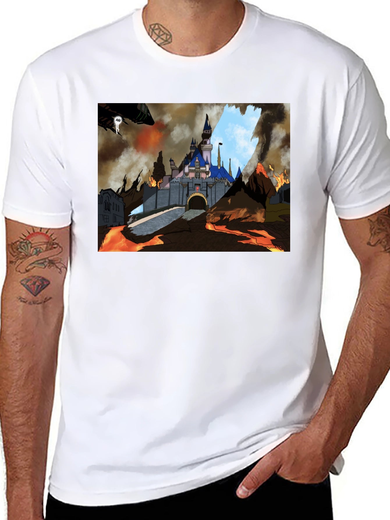 Castle Disaster Graphic Tee