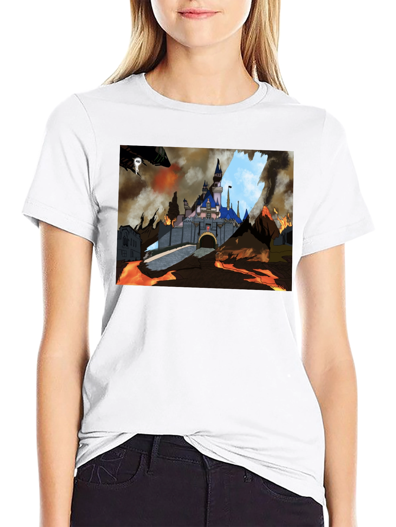 Castle Disaster Graphic Tee