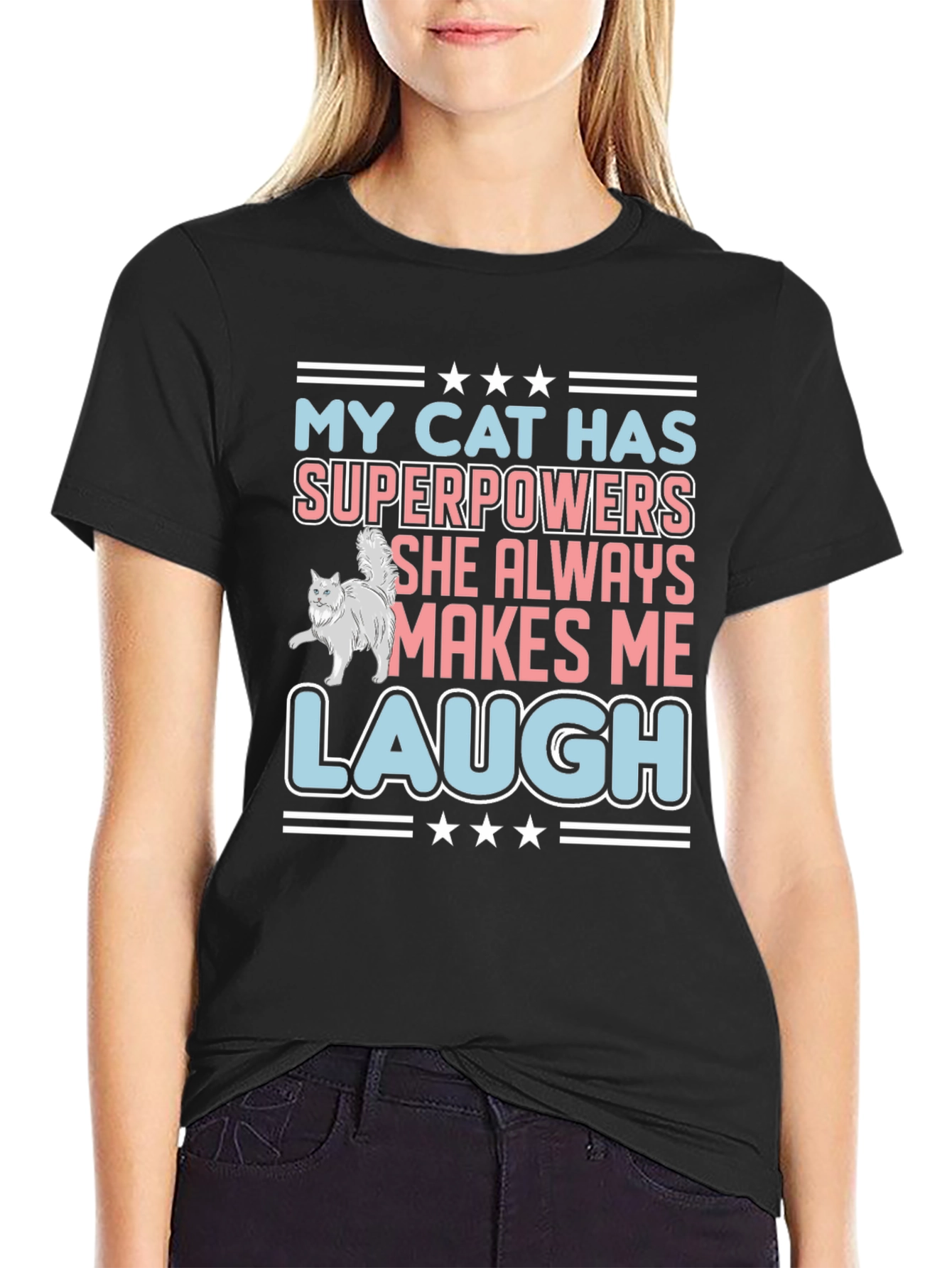 Funny Cat Superpowers T-Shirt