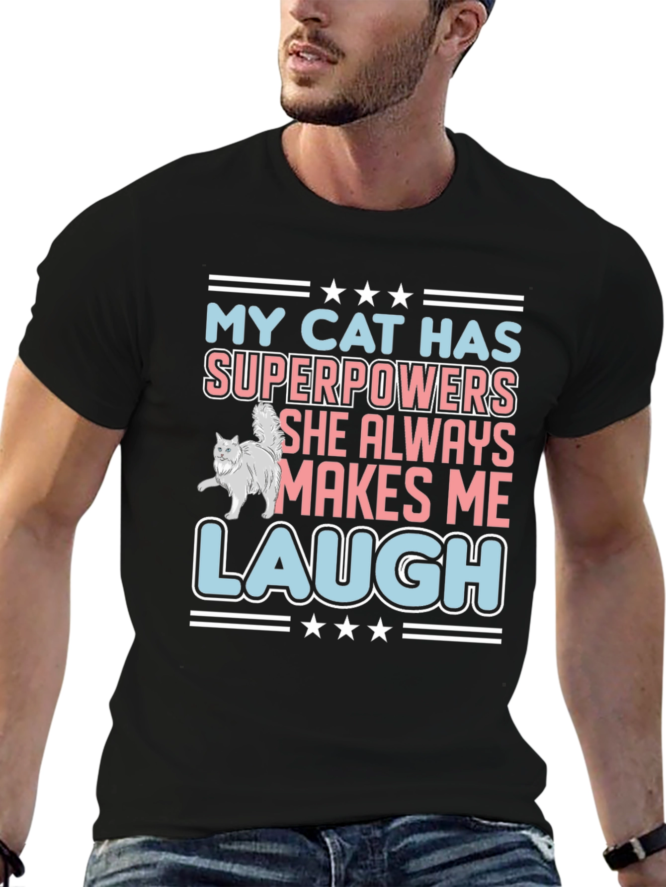 Funny Cat Superpowers T-Shirt