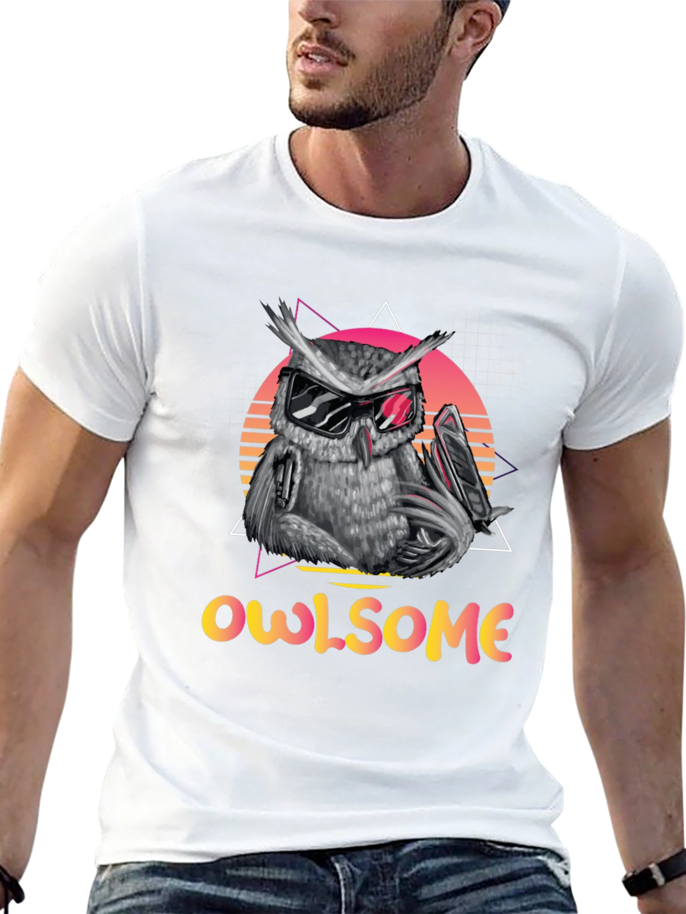 Cool Owl Graphic Tee - Owlsome Black T-Shirt