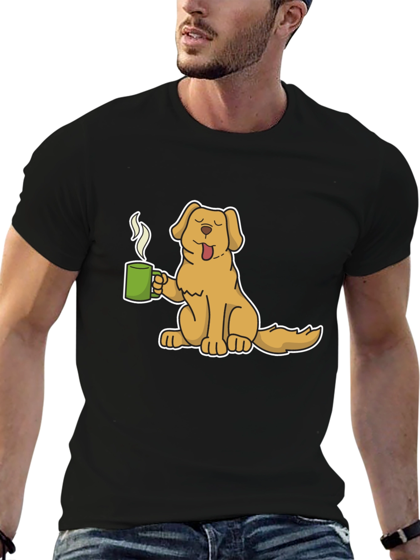 Dog Lover T-Shirt - Coffee Time!