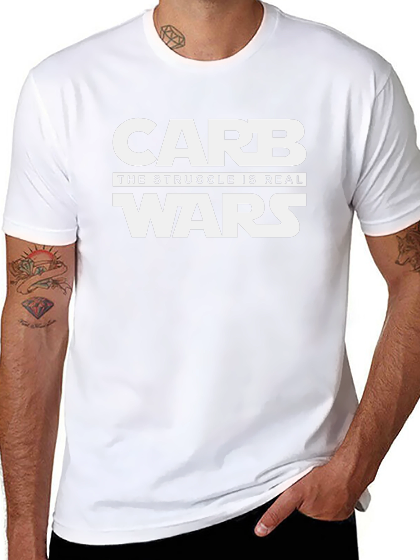 Carb Wars Funny T-Shirt - The Struggle Is Real