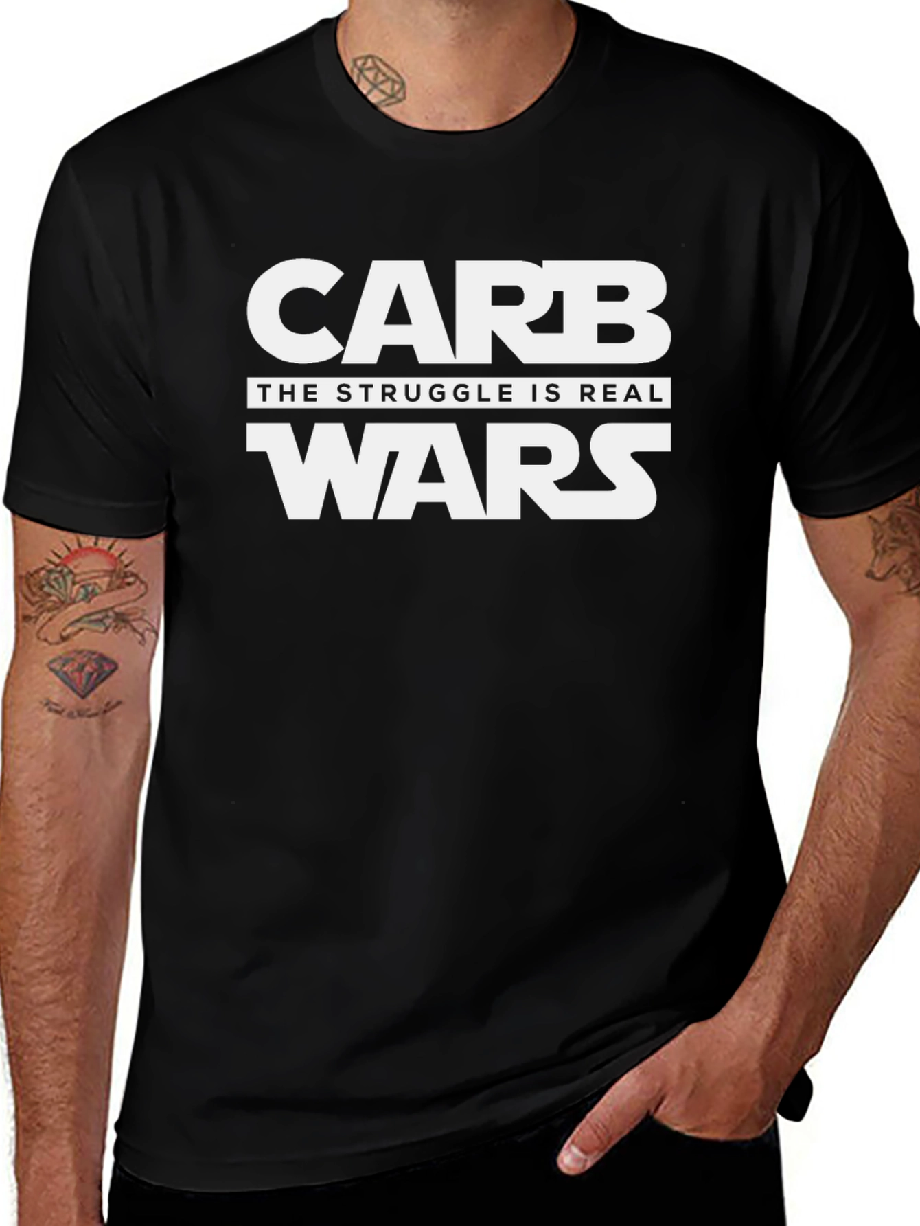 Carb Wars Funny T-Shirt - The Struggle Is Real