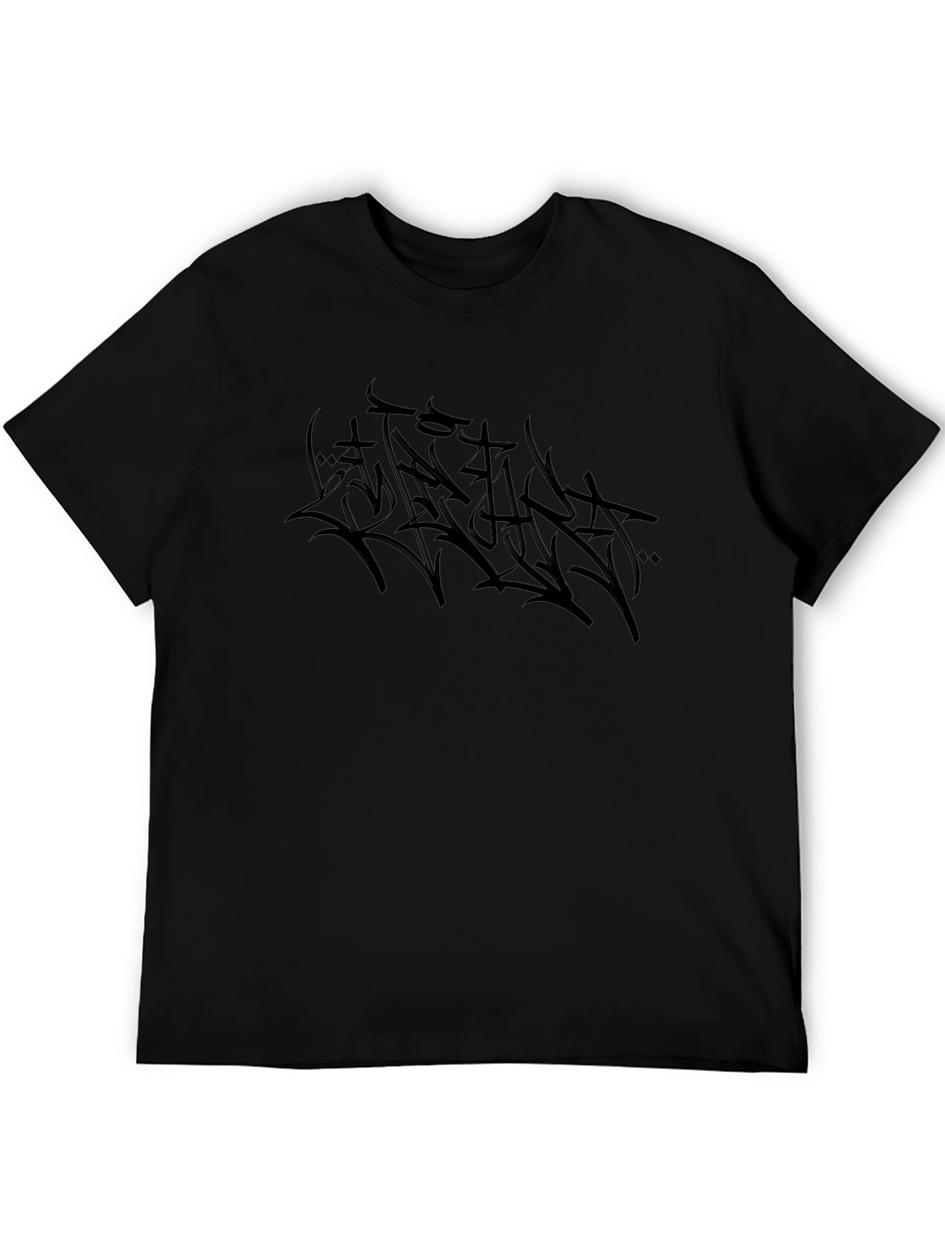 Edgy Black Graphic Tee - Streetwear Style