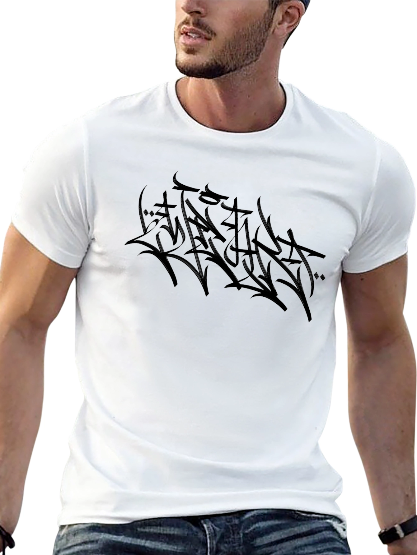 Edgy Black Graphic Tee - Streetwear Style