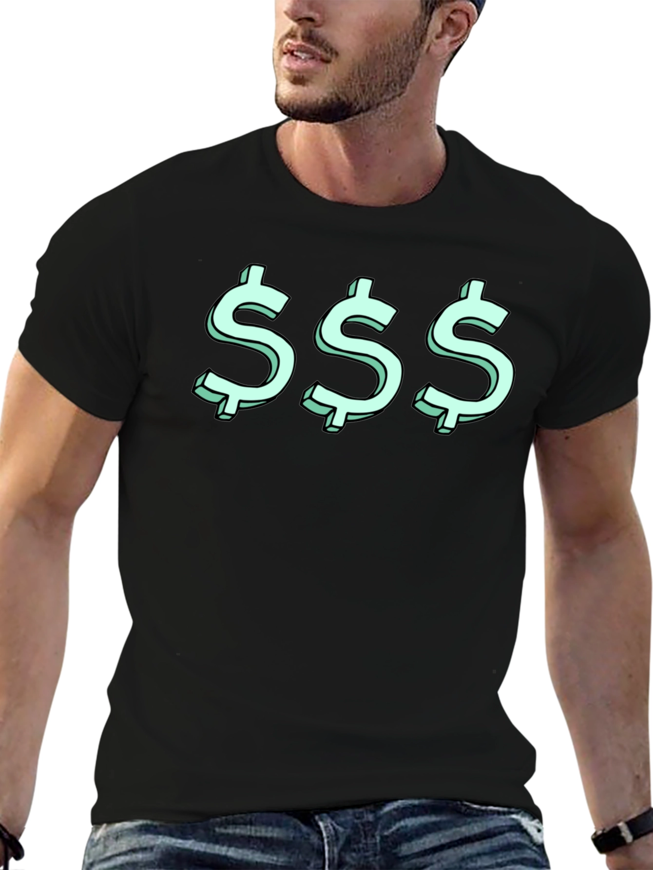 Triple Dollar Sign Graphic Tee