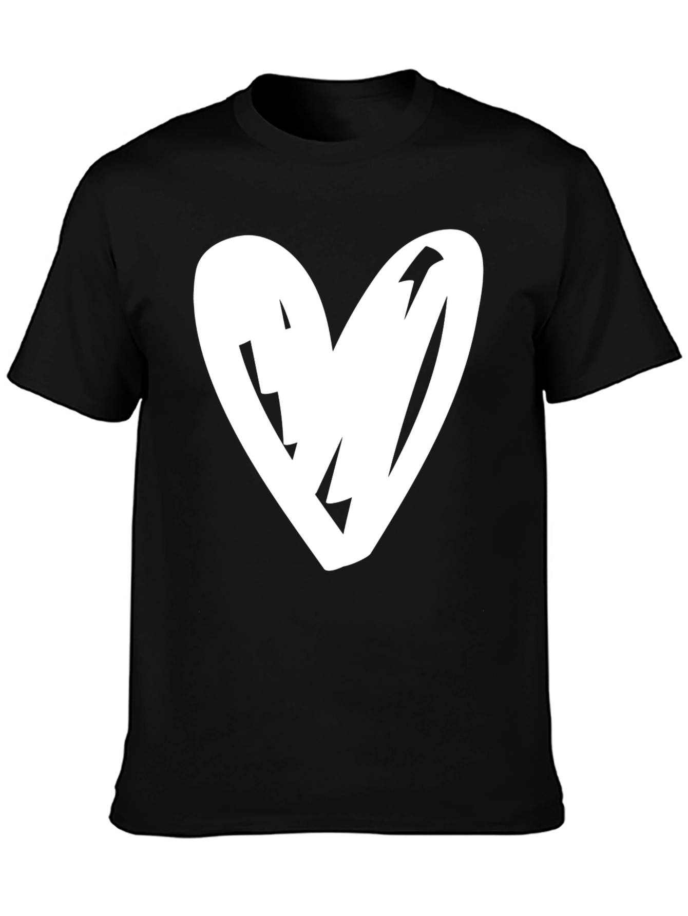 Heart Graphic Black T-Shirt