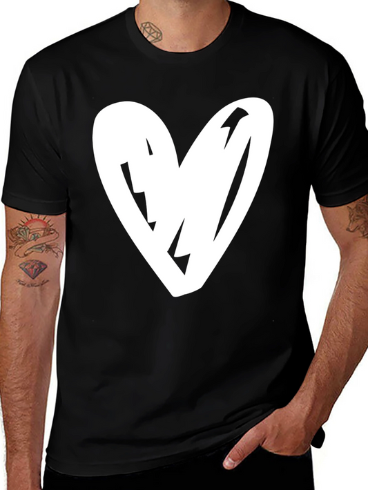 Heart Graphic Black T-Shirt