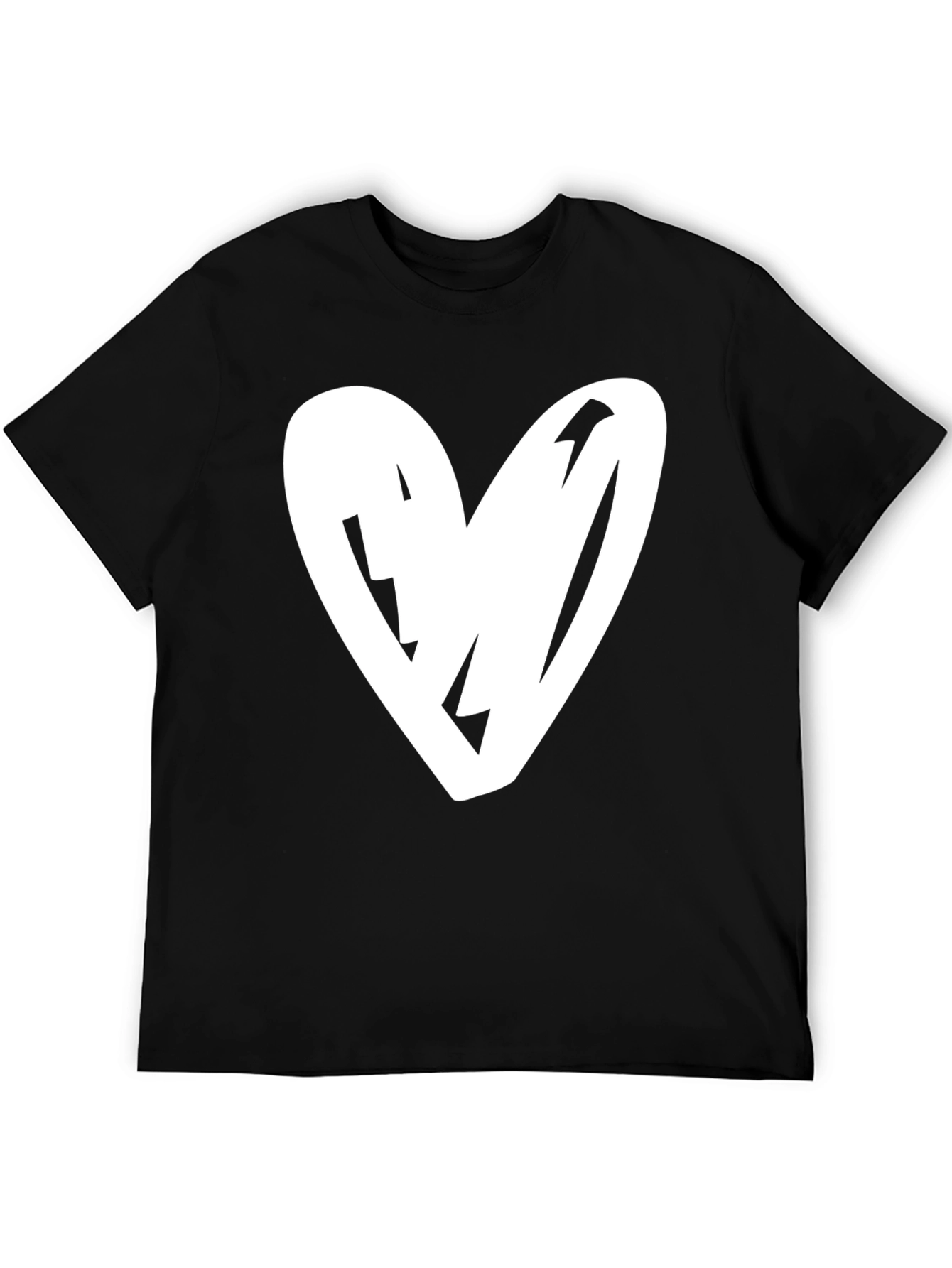 Heart Graphic Black T-Shirt