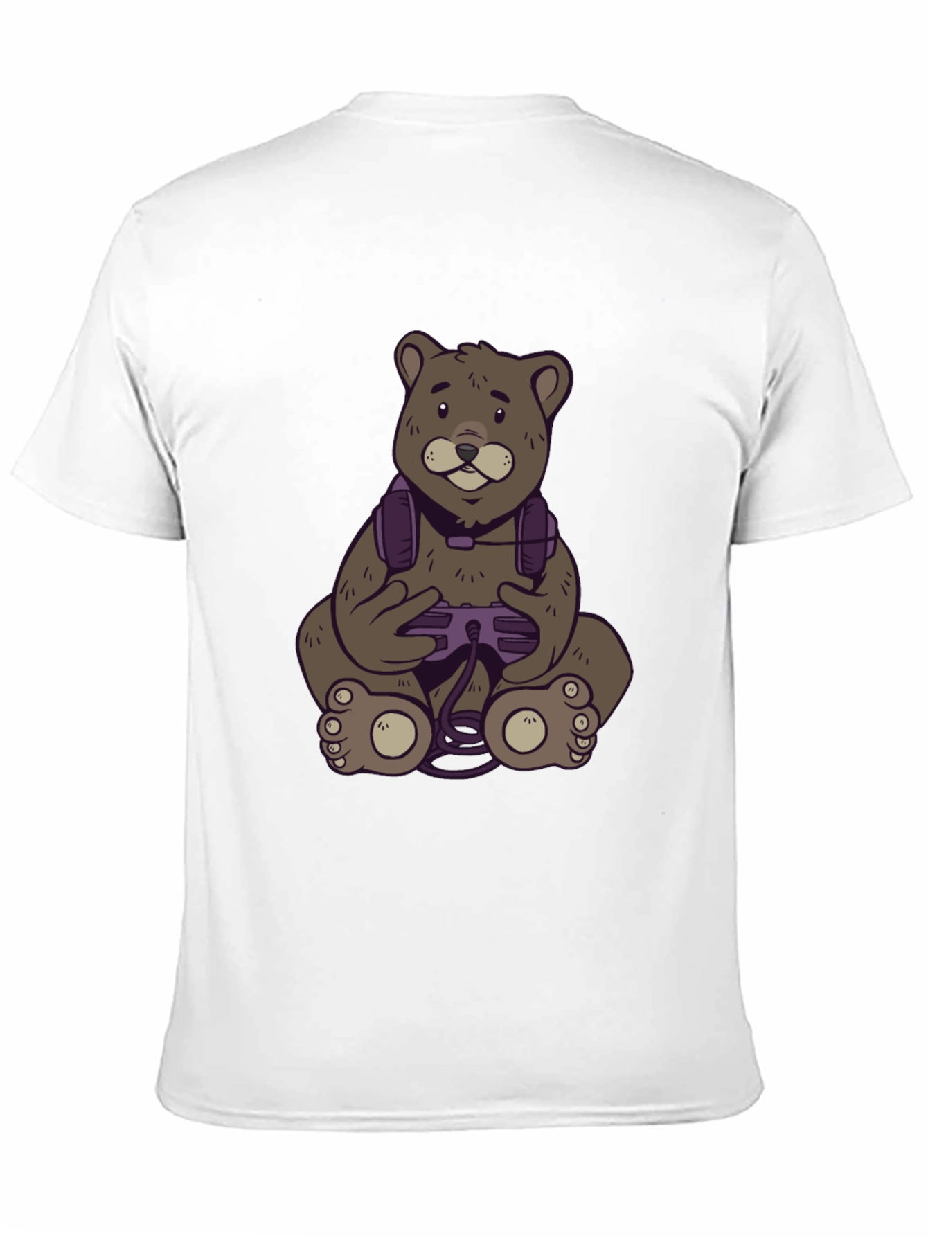 Gamer Bear T-Shirt - Black Cotton Tee