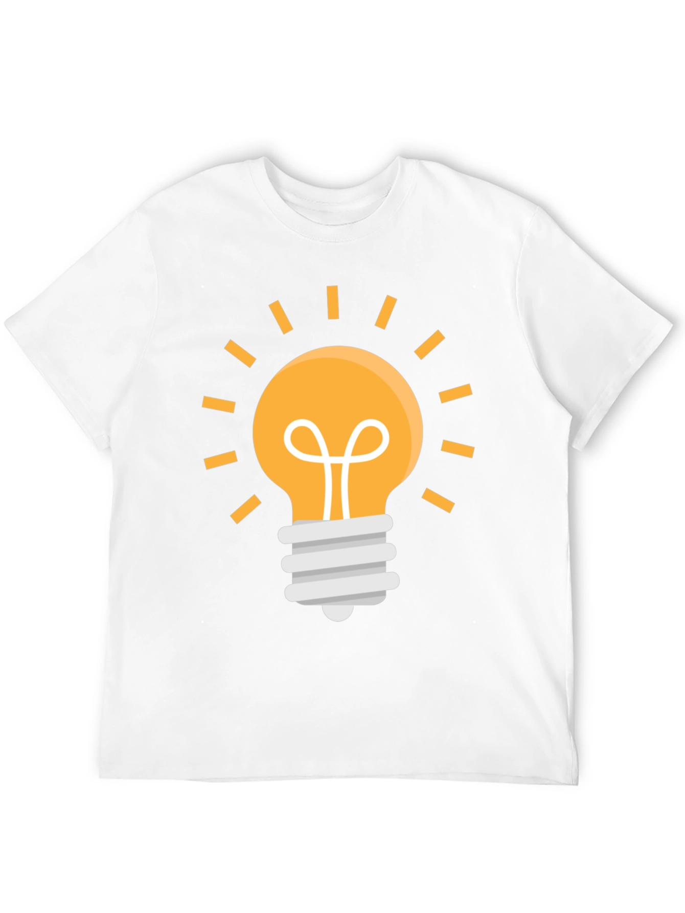 Idea Lightbulb Graphic Tee - Black Cotton Blend T-Shirt