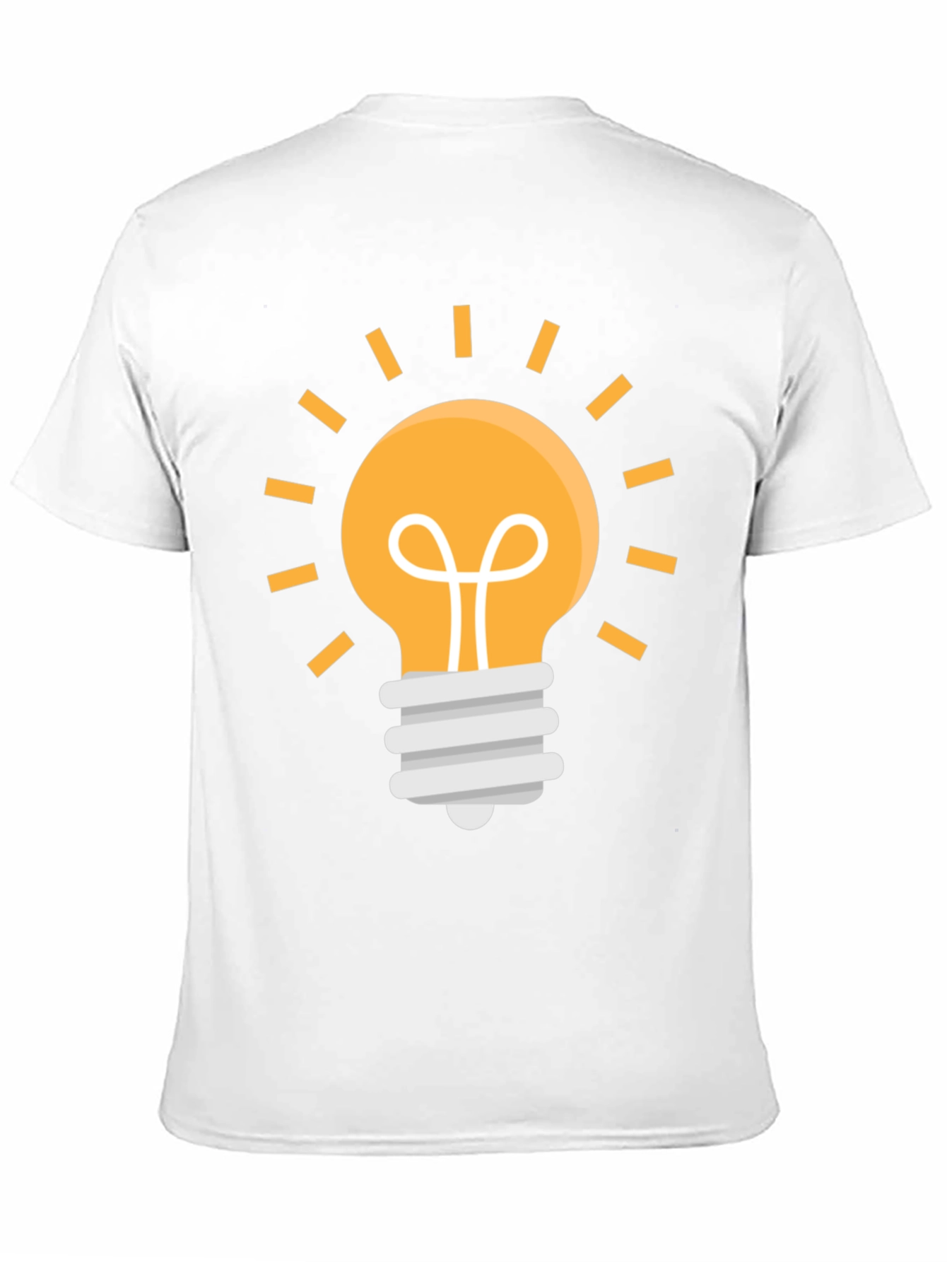 Idea Lightbulb Graphic Tee - Black Cotton Blend T-Shirt