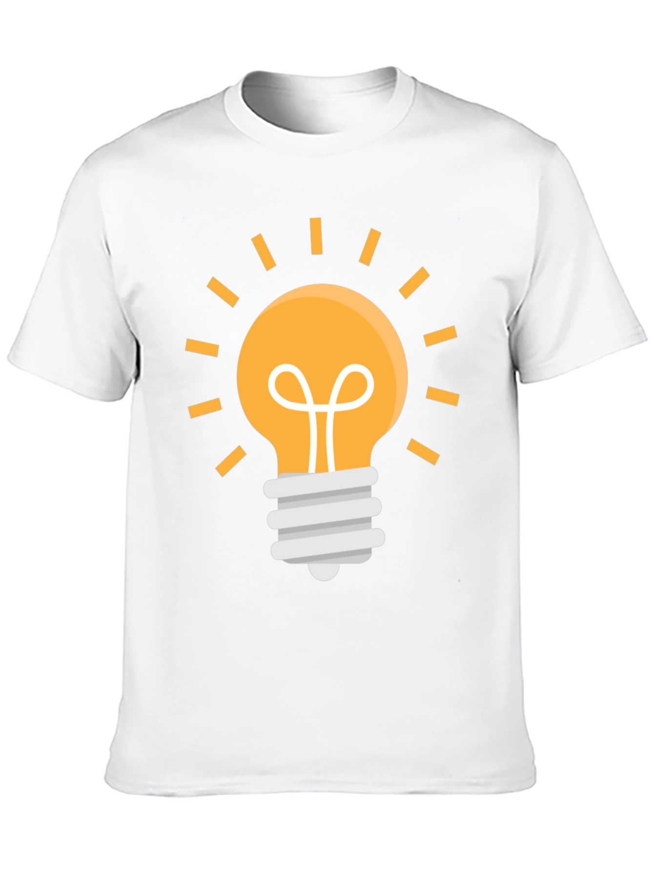 Idea Lightbulb Graphic Tee - Black Cotton Blend T-Shirt