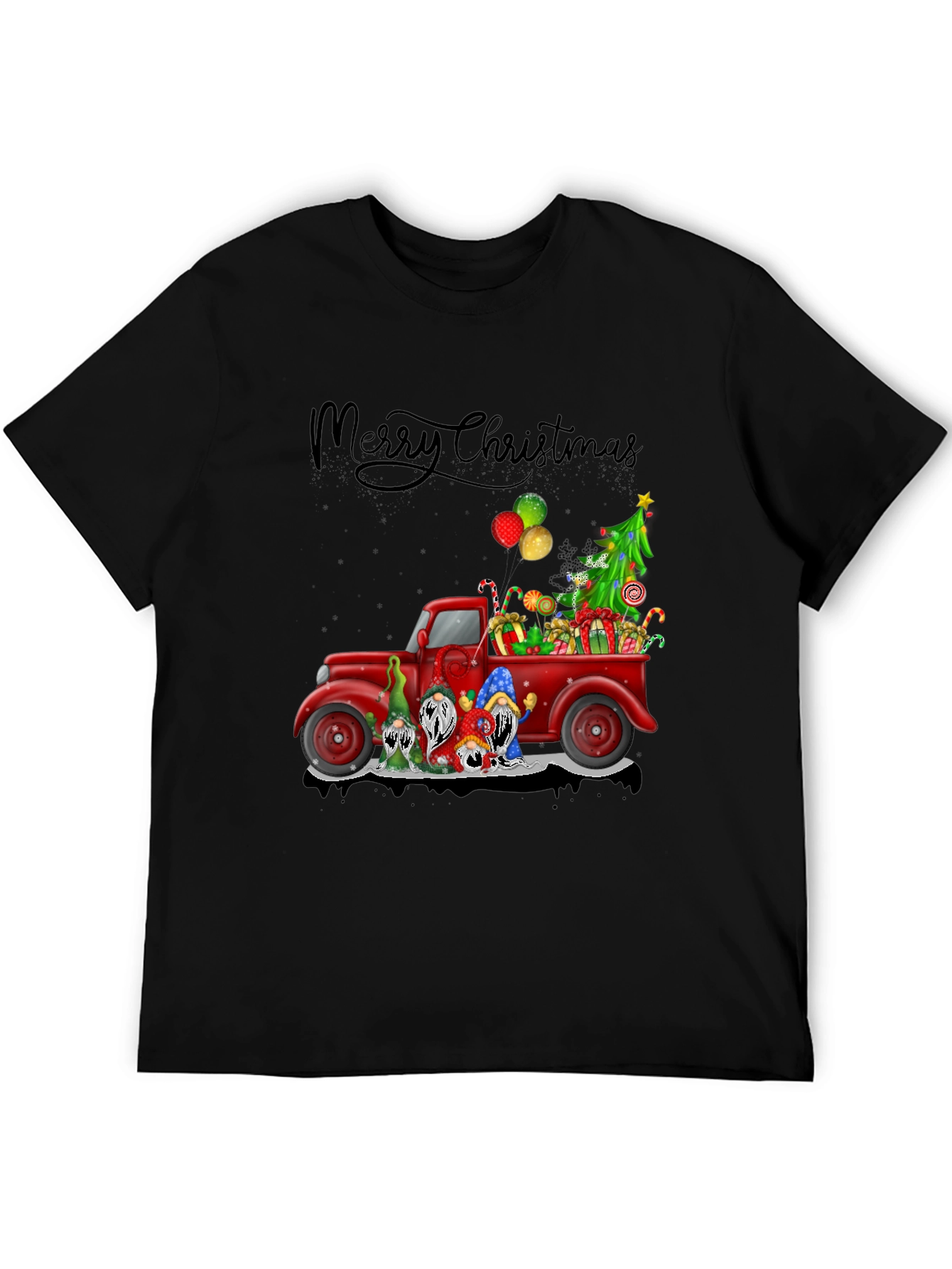 Christmas Gnomes Truck Graphic Tee