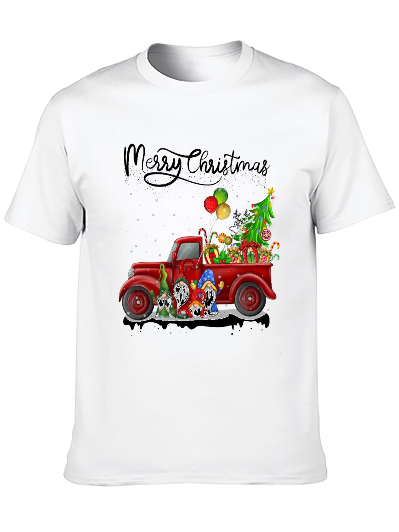 Christmas Gnomes Truck Graphic Tee