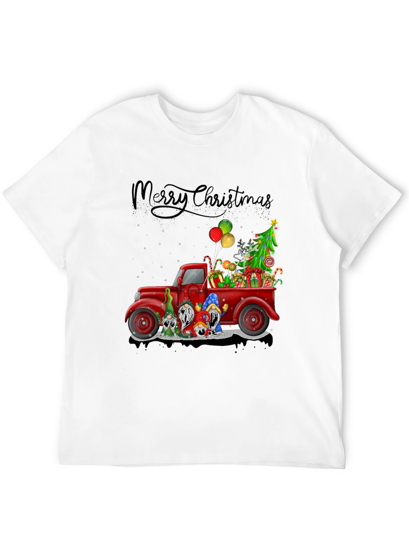 Christmas Gnomes Truck Graphic Tee