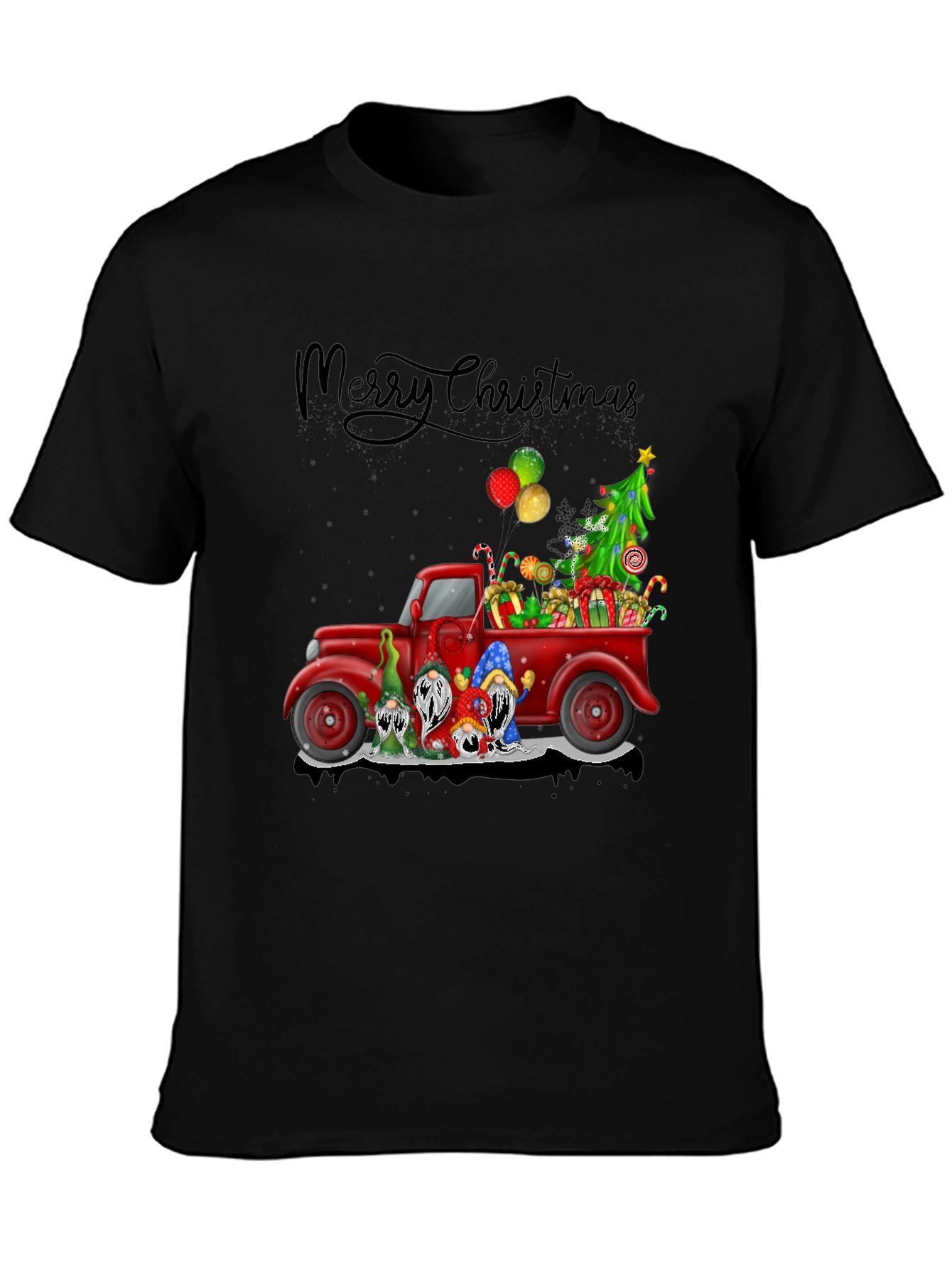 Christmas Gnomes Truck Graphic Tee