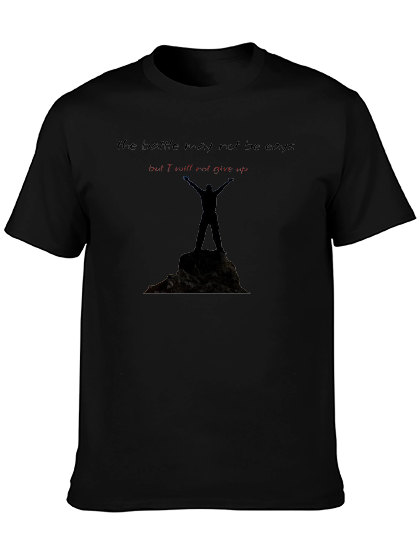 Motivational Graphic T-Shirt: Never Give Up!
