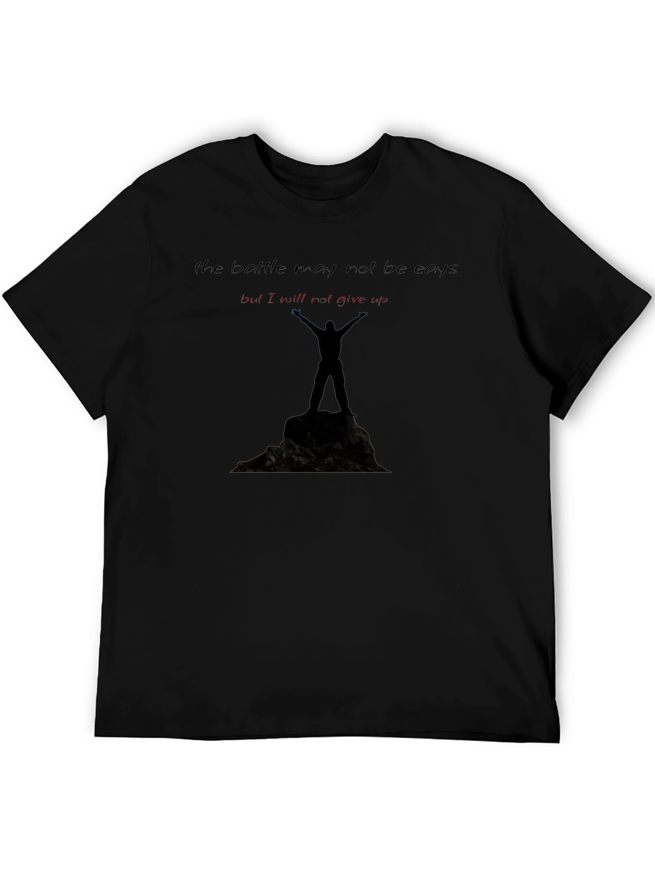 Motivational Graphic T-Shirt: Never Give Up!