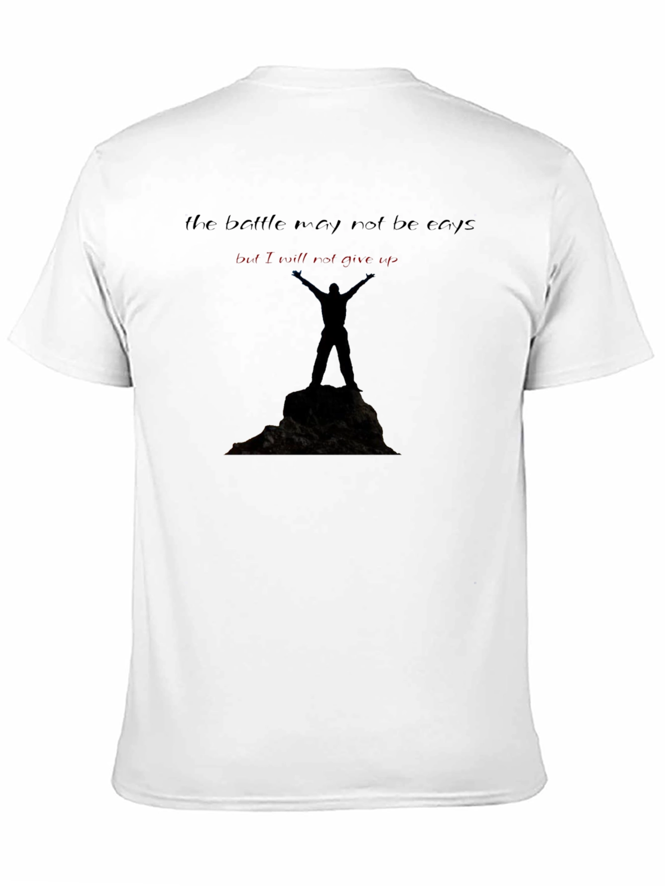 Motivational Graphic T-Shirt: Never Give Up!