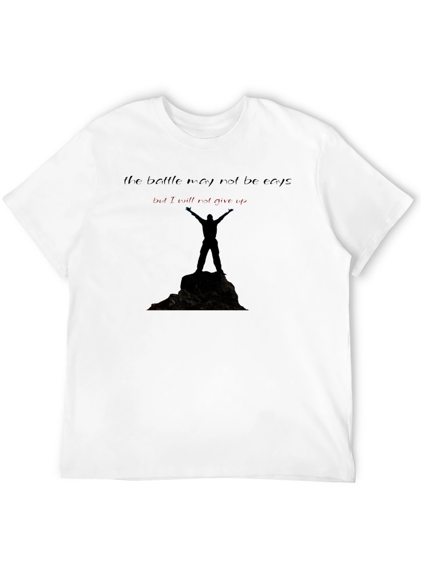 Motivational Graphic T-Shirt: Never Give Up!