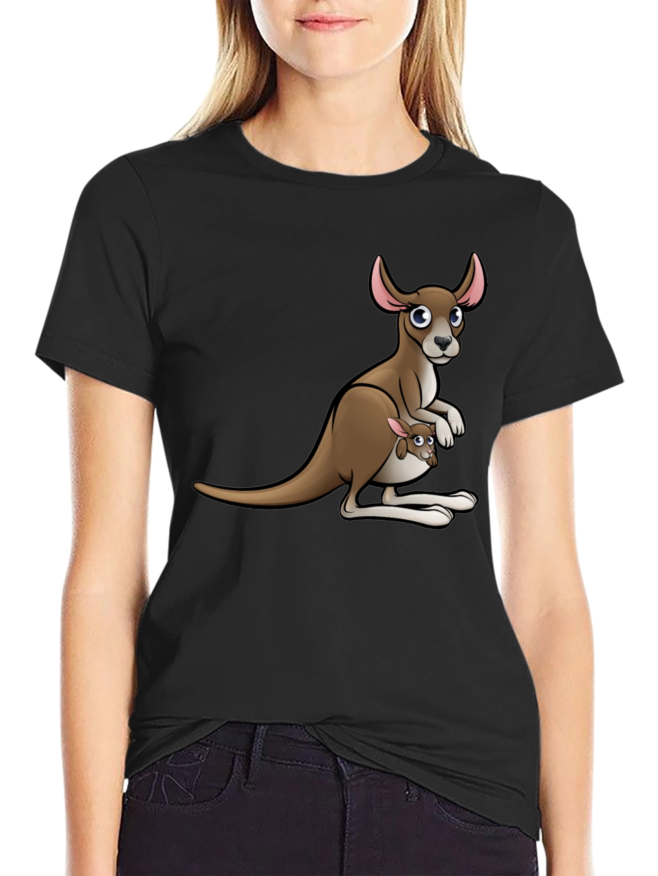 Kangaroo Graphic T-Shirt - Cute Animal Design