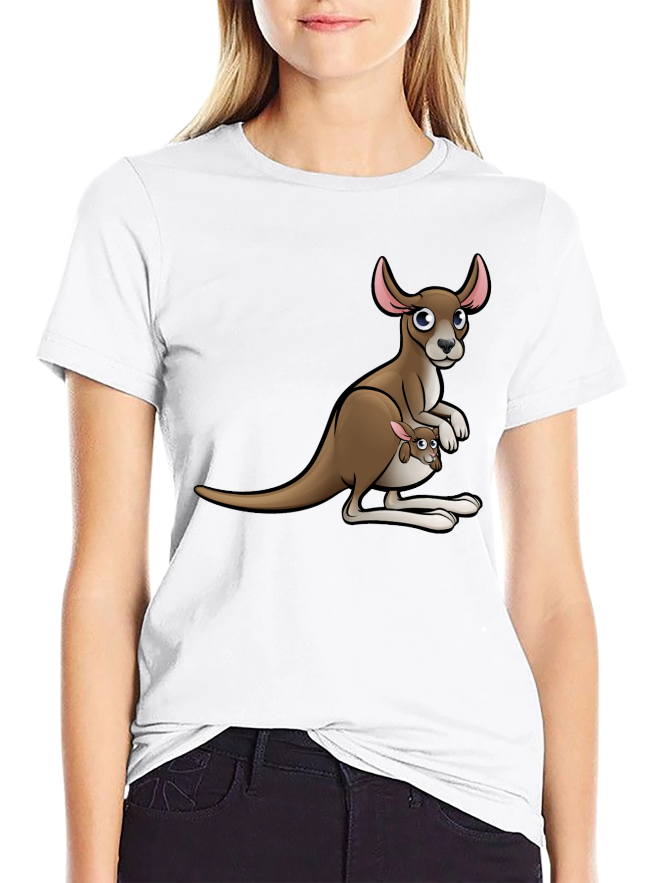 Kangaroo Graphic T-Shirt - Cute Animal Design