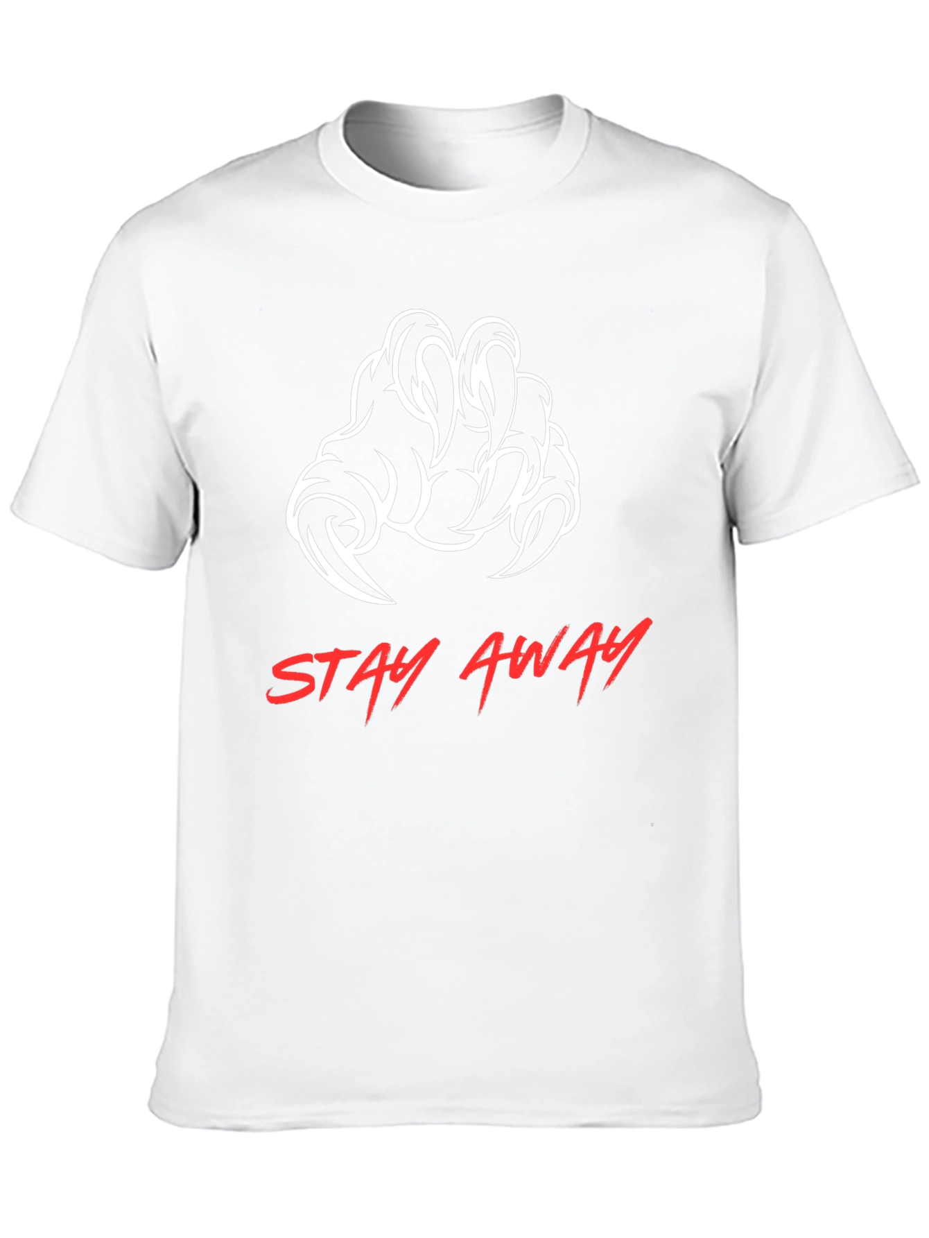Stay Away Graphic Print Crew Neck T-Shirt