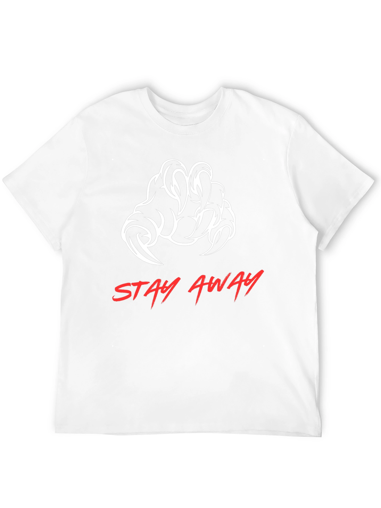 Stay Away Graphic Print Crew Neck T-Shirt