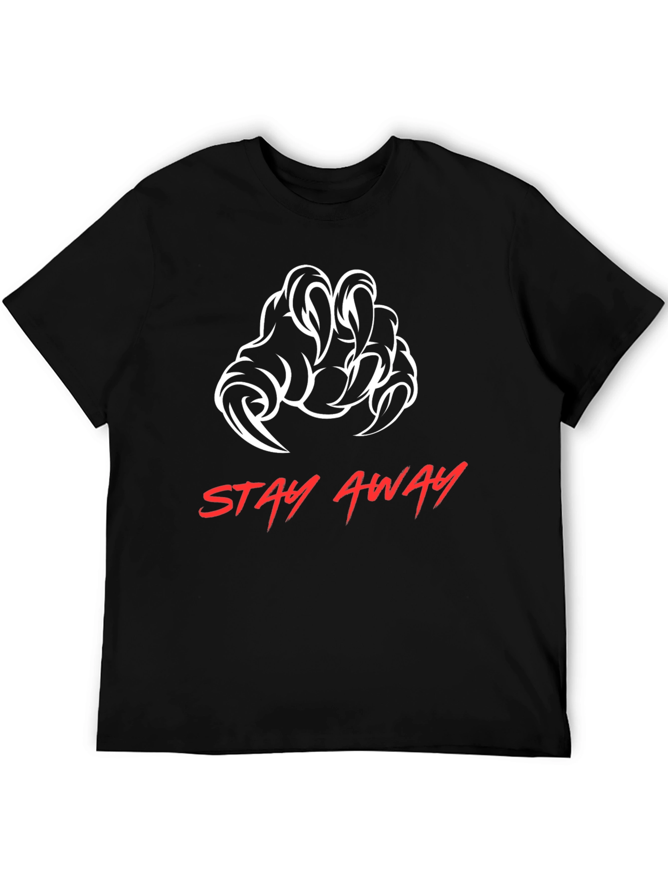 Stay Away Graphic Print Crew Neck T-Shirt