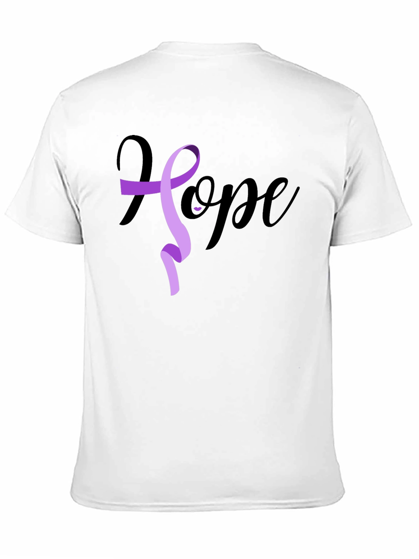 Hope Ribbon Graphic T-Shirt - Black