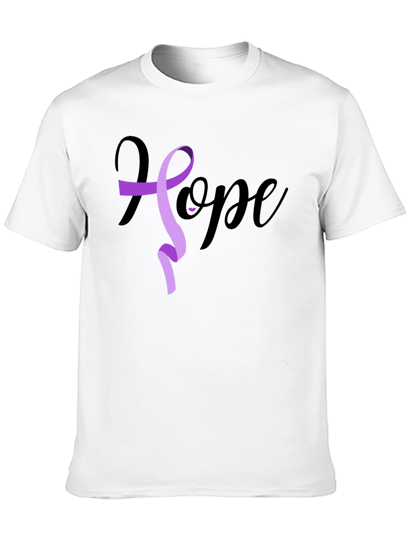 Hope Ribbon Graphic T-Shirt - Black