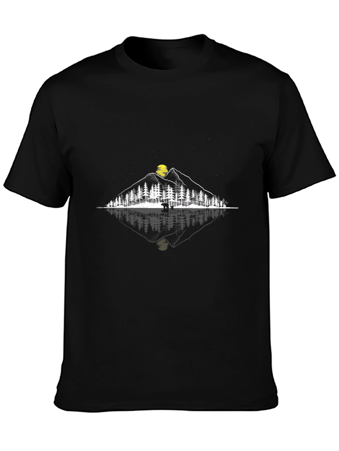 Nature Reflection Graphic Tee - Black