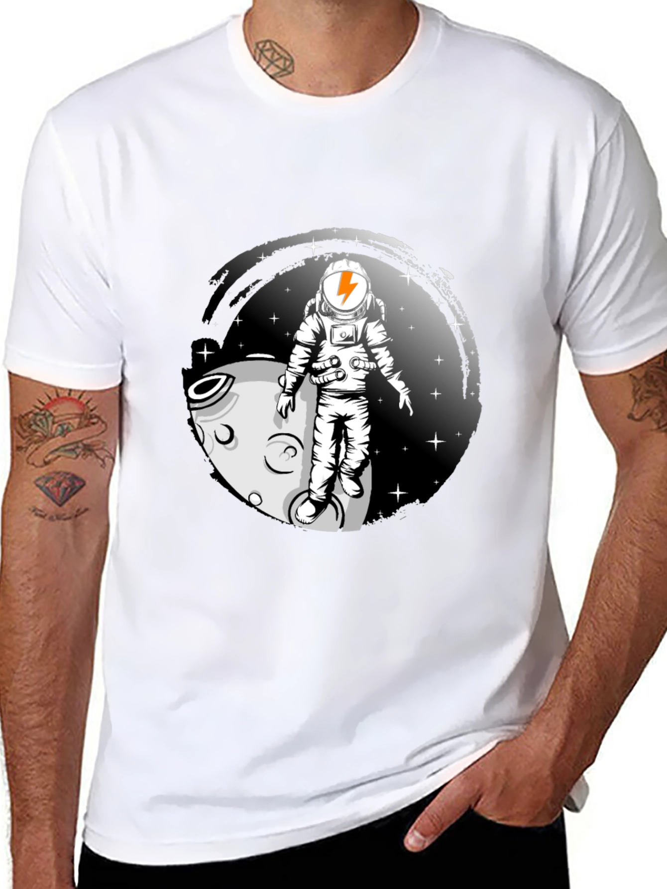 Astronaut Moon Landing Graphic T-Shirt